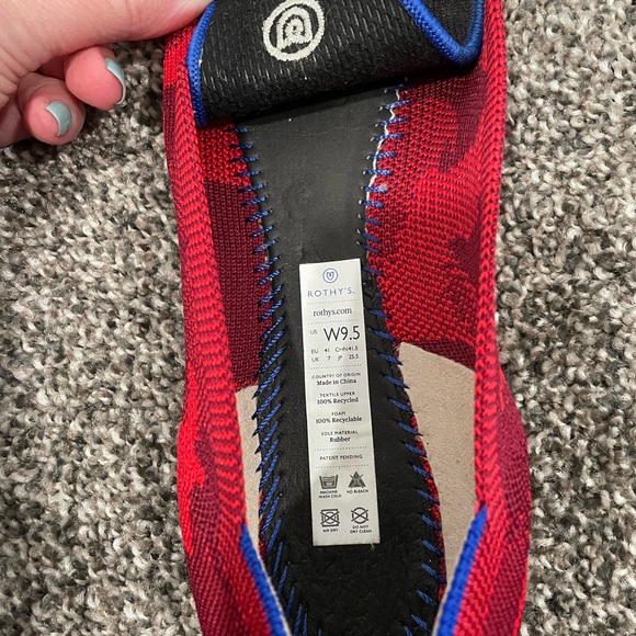 Rothy’s Red Camo Knit Pointed Flats - Picture 5 of 5